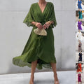 Miss | Jurk Dames Casual Maxi - Leer - Miss Madera