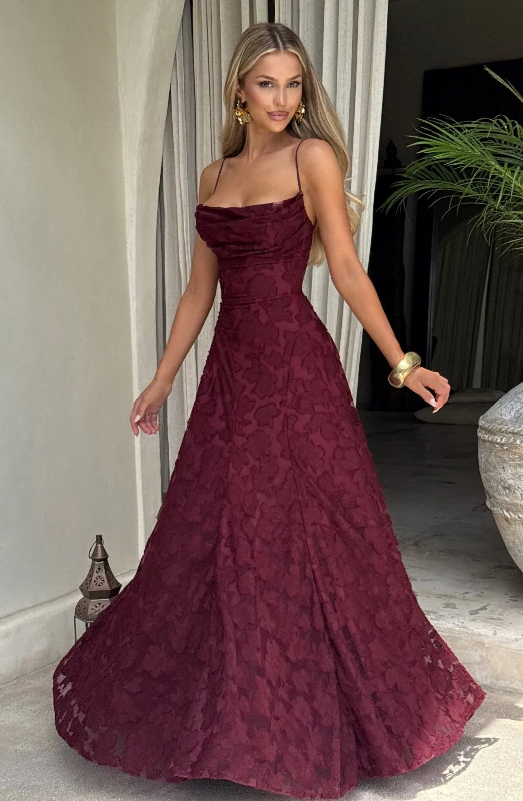 Miss | Jurk Dames Casual Maxi - Viscose - Miss Madera MIS-9AE03A