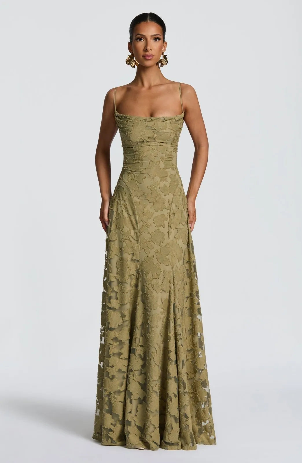 Miss | Jurk Dames Casual Maxi - Viscose - Miss Madera MIS-82B23B