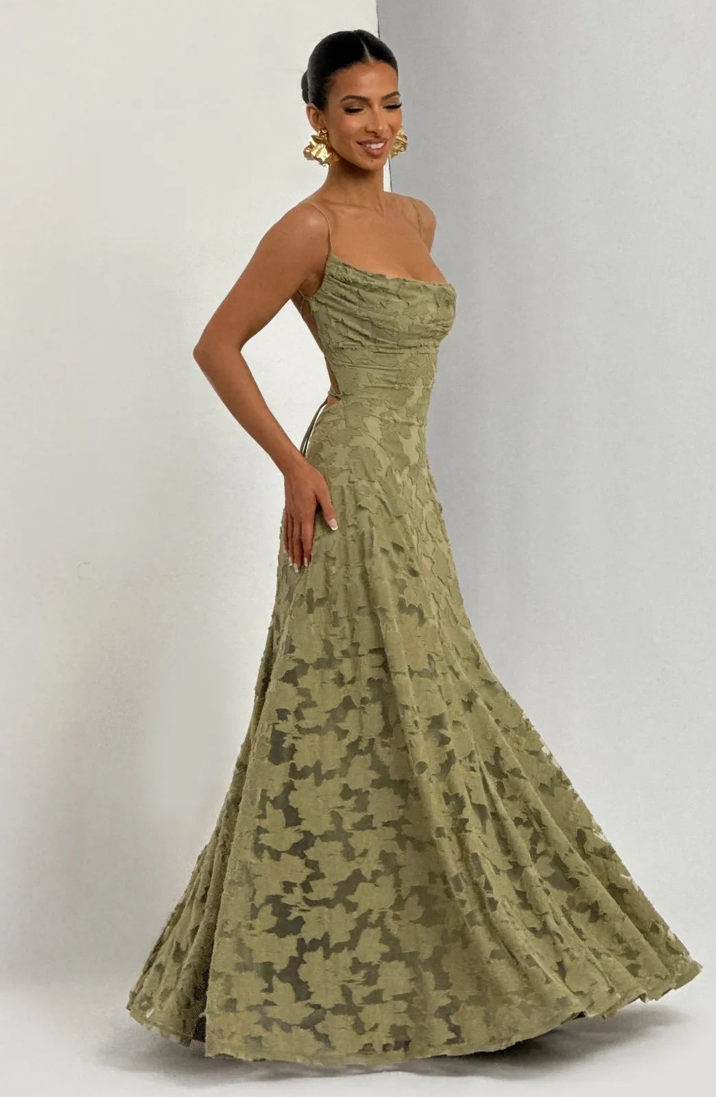 Miss | Jurk Dames Casual Maxi - Viscose - Miss Madera MIS-82B23B