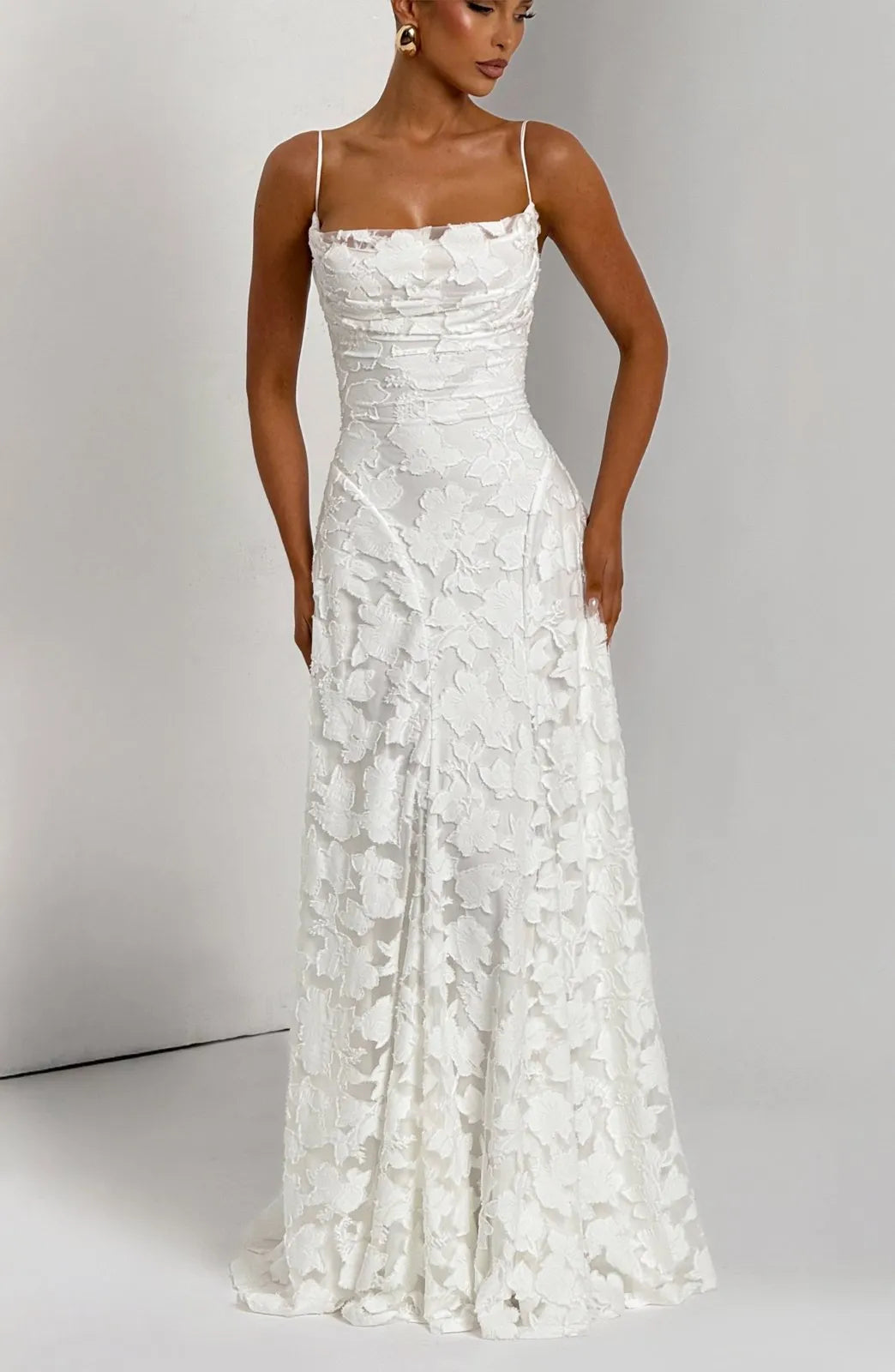 Miss | Jurk Dames Casual Maxi - Viscose - Miss Madera MIS-A7B32A