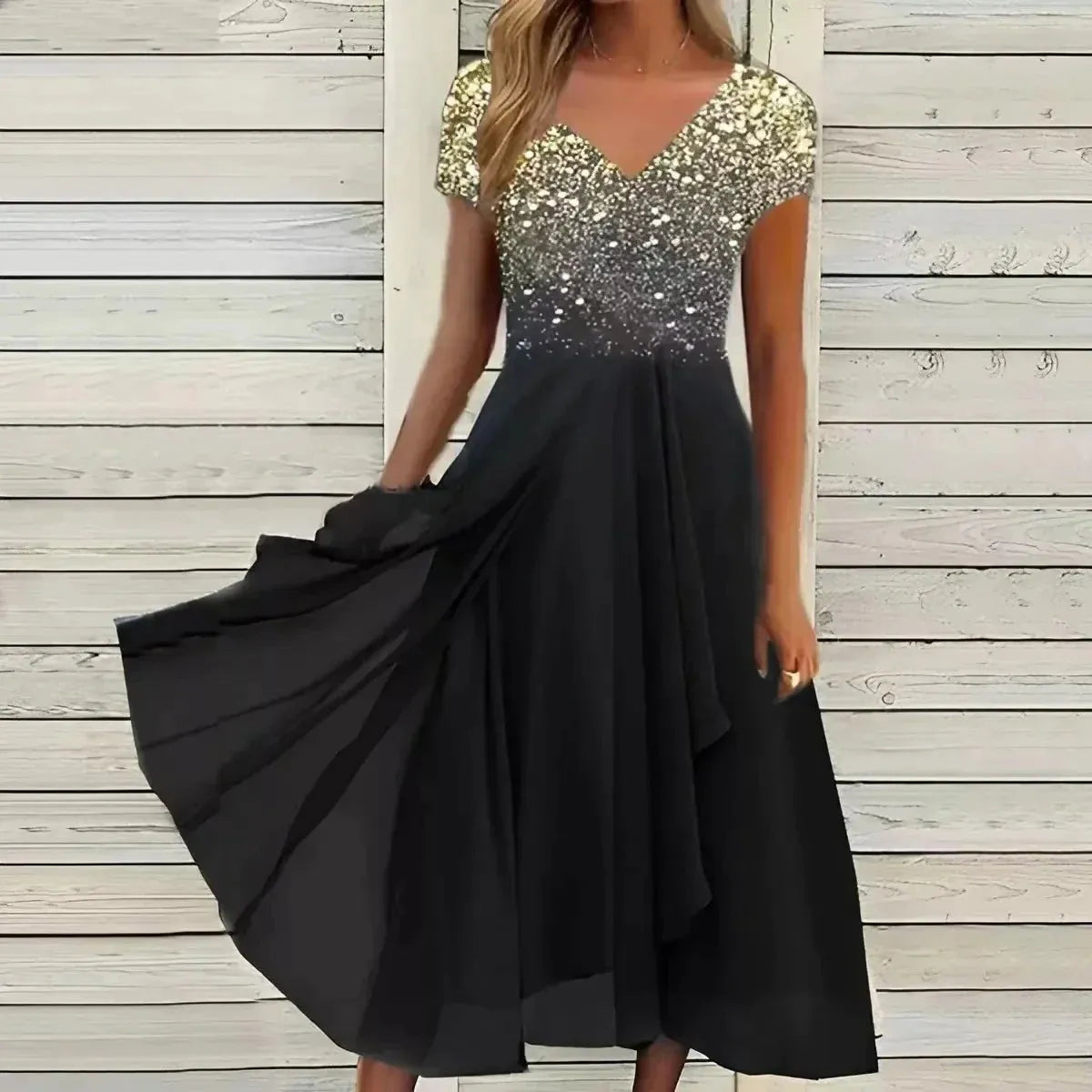 Miss | Jurk Dames Casual Midi - Polyester - Miss Madera MIS-851FF8