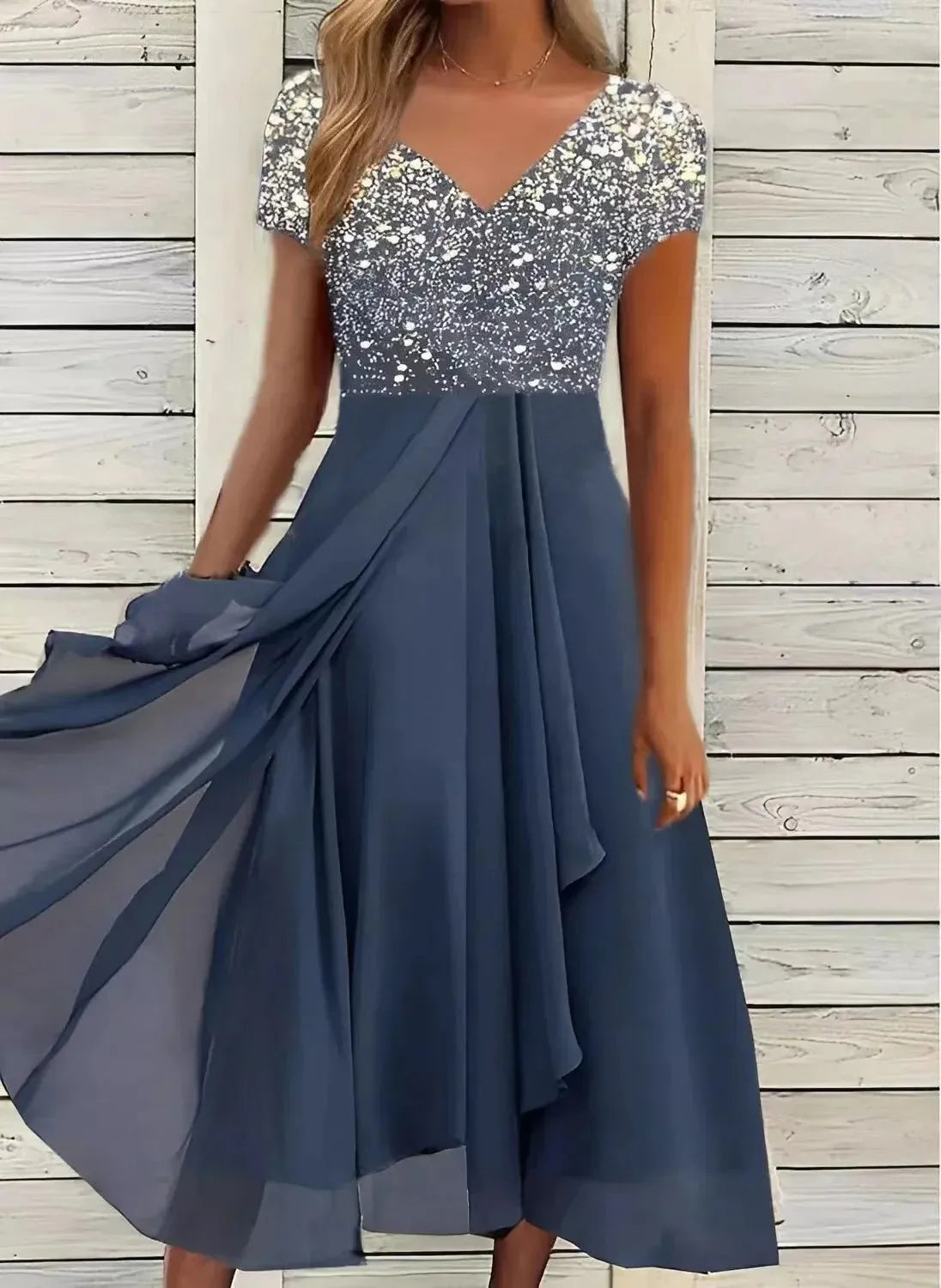 Miss | Jurk Dames Casual Midi - Polyester - Miss Madera MIS-316158