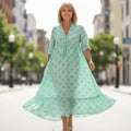 Miss | Jurk Dames Casual Relaxed - 100% viscose - Miss Madera