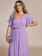 Miss | Jurk Dames High-low - Chiffon - Lavendel