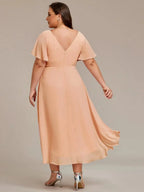 Miss | Jurk Dames High-low - Chiffon - Oudroze