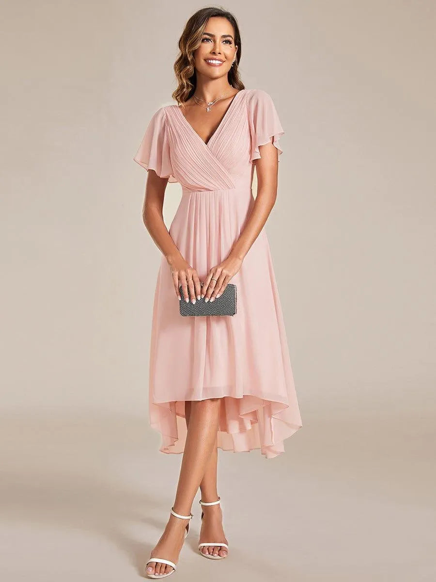 Miss | Jurk Dames High-low - Chiffon - Roze