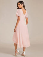 Miss | Jurk Dames High-low - Chiffon - Roze