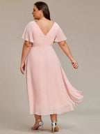 Miss | Jurk Dames High-low - Chiffon - Zwart