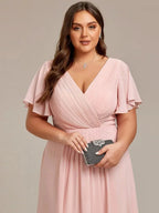 Miss | Jurk Dames High-low - Chiffon - Zwart