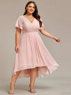 Miss | Jurk Dames High-low - Chiffon - Zwart