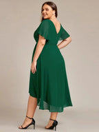 Miss | Jurk Dames High-low - Chiffon - Zwart