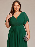Miss | Jurk Dames High-low - Chiffon - Zwart