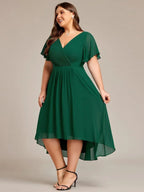 Miss | Jurk Dames High-low - Chiffon - Zwart