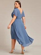 Miss | Jurk Dames High-low - Chiffon - Zwart