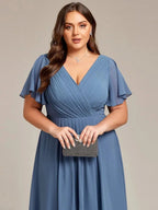Miss | Jurk Dames High-low - Chiffon - Zwart