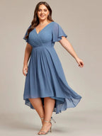 Miss | Jurk Dames High-low - Chiffon - Zwart