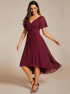 Miss | Jurk Dames High-low - Chiffon - Zwart
