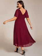 Miss | Jurk Dames High-low - Chiffon - Zwart