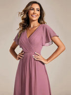 Miss | Jurk Dames High-low - Chiffon - Paarse Orchidee