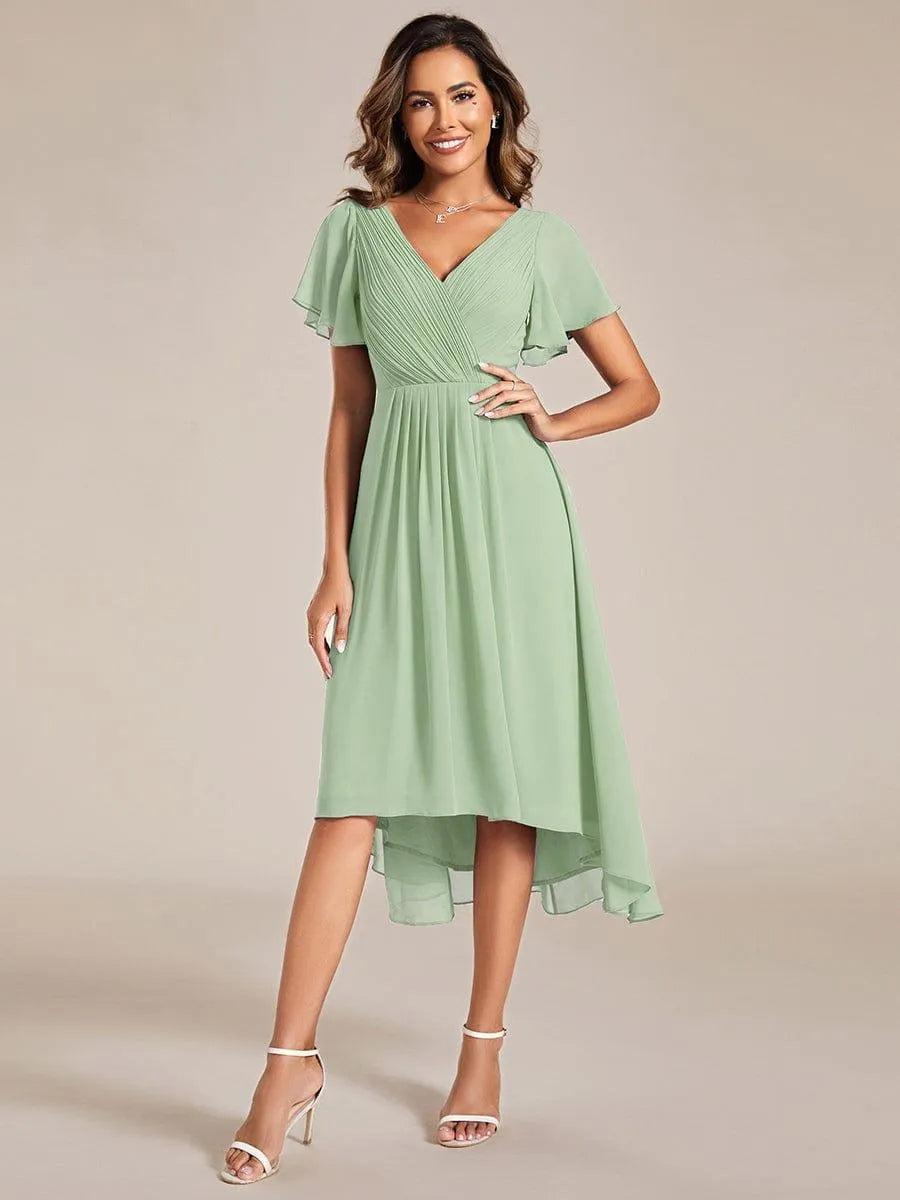 Miss | Jurk Dames High-low - Chiffon - Mintgroen