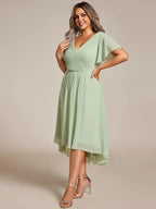 Miss | Jurk Dames High-low - Chiffon - Mintgroen