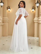 Miss | Jurk Dames Maxi Korte Mouw Pailletten - Tule - Miss Madera MIS-D71ACC