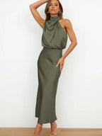 Miss | Jurk Dames Maxi Off-Shoulder - Polyester - Miss Madera MIS-08B106