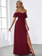 Miss | Jurk Dames Maxi Off-shoulder - Chiffon - Miss Madera MIS-1DCBCC