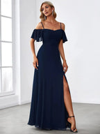 Miss | Jurk Dames Maxi Off-shoulder - Chiffon - Miss Madera MIS-1DCBCC