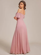 Miss | Jurk Dames Maxi Off-shoulder - Chiffon - Miss Madera MIS-964CD3