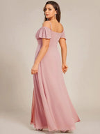 Miss | Jurk Dames Maxi Off-shoulder - Chiffon - Miss Madera MIS-964CD3