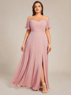 Miss | Jurk Dames Maxi Off-shoulder - Chiffon - Miss Madera MIS-964CD3