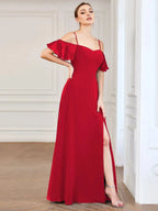 Miss | Jurk Dames Maxi Off-shoulder - Chiffon - Miss Madera MIS-916E71