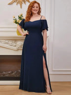Miss | Jurk Dames Maxi Off-shoulder - Chiffon - Miss Madera MIS-1DCBCC