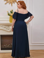 Miss | Jurk Dames Maxi Off-shoulder - Chiffon - Miss Madera MIS-1DCBCC