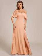 Miss | Jurk Dames Maxi Off-shoulder - Chiffon - Miss Madera MIS-073C25