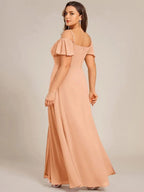 Miss | Jurk Dames Maxi Off-shoulder - Chiffon - Miss Madera MIS-073C25