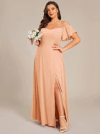 Miss | Jurk Dames Maxi Off-shoulder - Chiffon - Miss Madera MIS-073C25