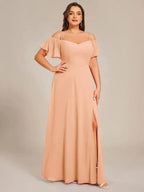 Miss | Jurk Dames Maxi Off-shoulder - Chiffon - Miss Madera MIS-073C25