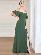 Miss | Jurk Dames Maxi Off-shoulder - Chiffon - Miss Madera MIS-563E3C