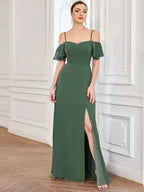 Miss | Jurk Dames Maxi Off-shoulder - Chiffon - Miss Madera MIS-563E3C