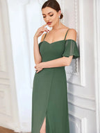 Miss | Jurk Dames Maxi Off-shoulder - Chiffon - Miss Madera MIS-563E3C