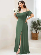 Miss | Jurk Dames Maxi Off-shoulder - Chiffon - Miss Madera MIS-563E3C