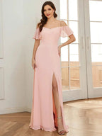 Miss | Jurk Dames Maxi Off-shoulder - Chiffon - Miss Madera MIS-292E53