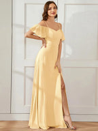 Miss | Jurk Dames Maxi Off-shoulder - Chiffon - Miss Madera MIS-D96726