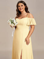 Miss | Jurk Dames Maxi Off-shoulder - Chiffon - Miss Madera MIS-D96726