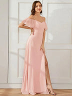 Miss | Jurk Dames Maxi Off-shoulder - Chiffon - Miss Madera MIS-292E53