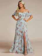 Miss | Jurk Dames Maxi Off-shoulder - Chiffon - Miss Madera MIS-E8356C