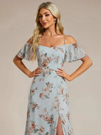 Miss | Jurk Dames Maxi Off-shoulder - Chiffon - Miss Madera MIS-E8356C